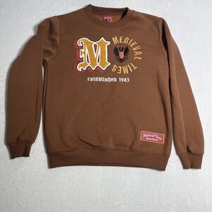 Medieval Times Men's Brown Size M Sweatshirt Embroidered Crew Neck